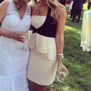 BCBG Peplum Cocktail Dress - Size 4, Perfect Wedding Guest Dress